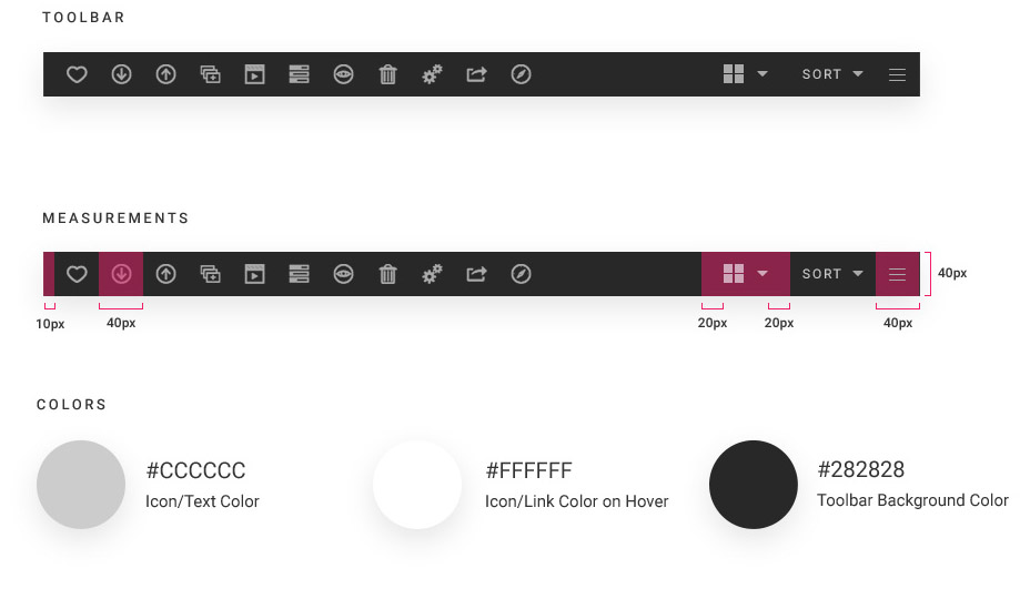 Library Toolbar