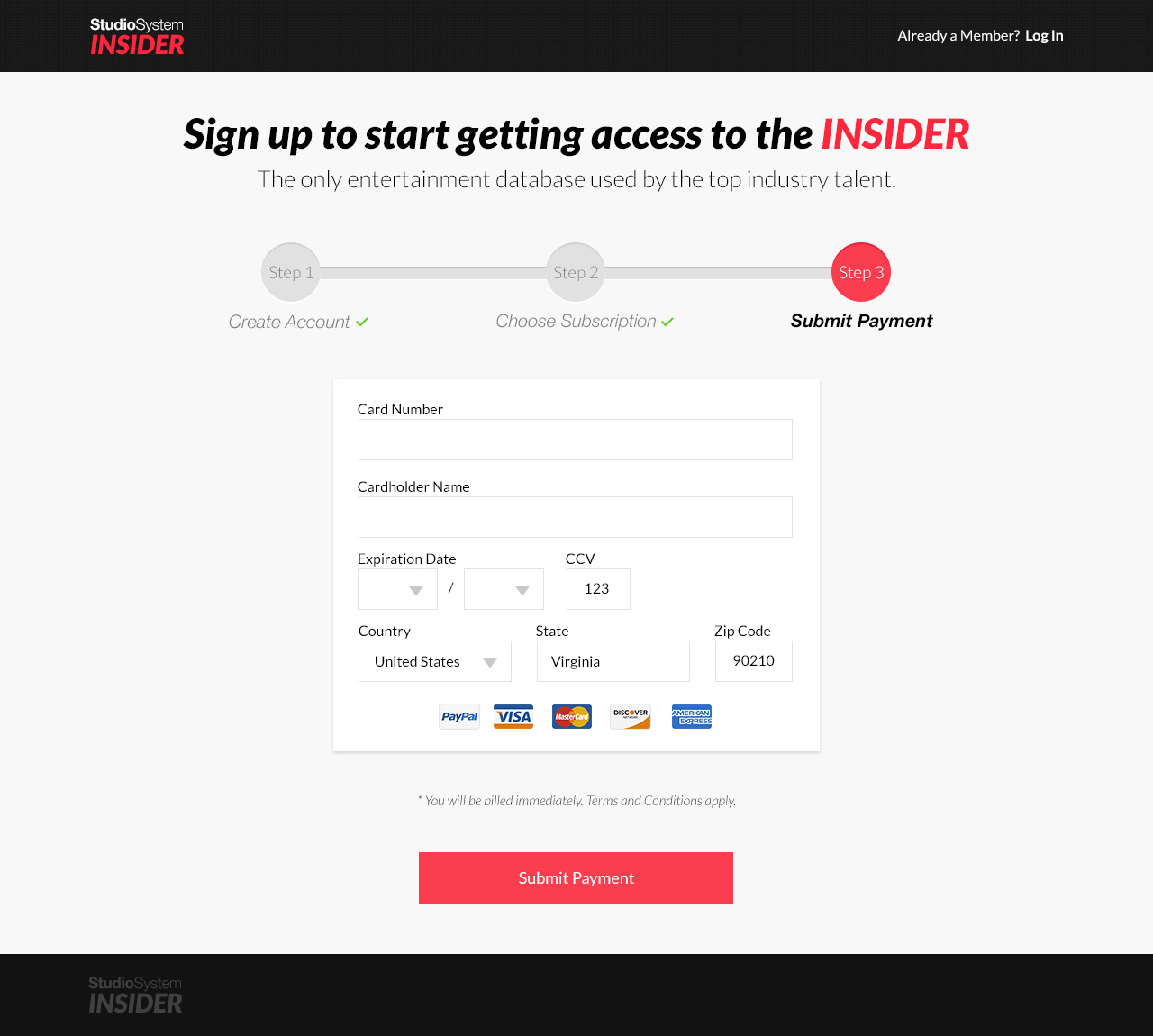 Signup - Payment