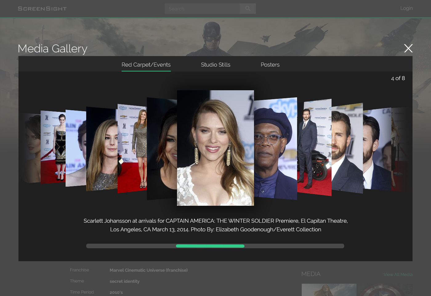 Media Gallery Modal - Cast